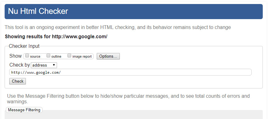 nu html checker