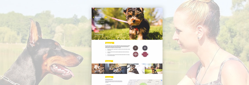 Animal breeder website template for Joomla