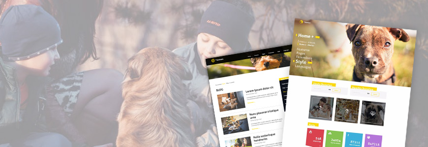 Animal shelter website template for Joomla