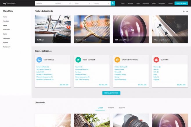 joomla classifieds template