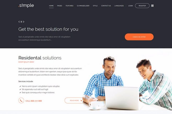 simple business joomla template