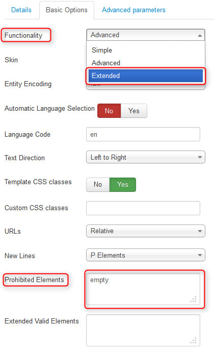 TinyMCE editor - extended functionality