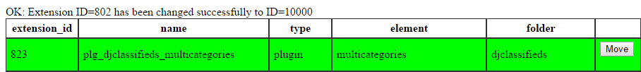 fixing extension id