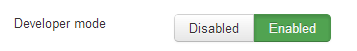 developer mode enabled