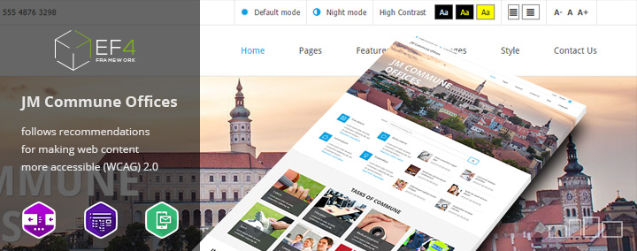 JM Commune Offices - multipurpose Joomla 3 template that meets WCAG 2.0 requirements