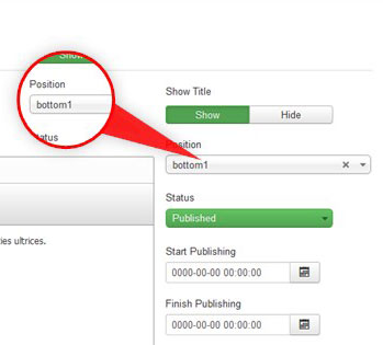 Changing Joomla module position.