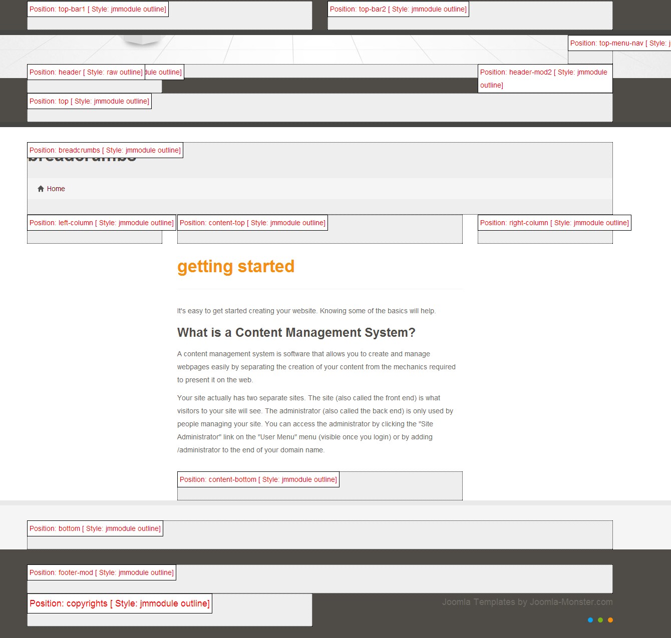 How to check module positions in Joomla template