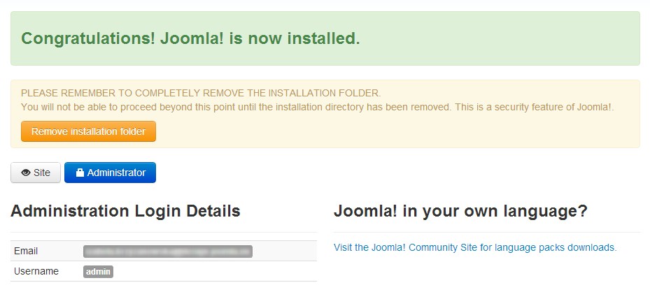 joomla installation