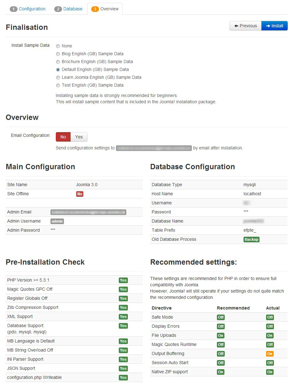 joomla installation