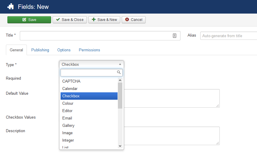 Joomla 3.7 custom fields