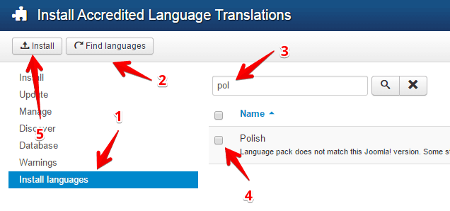 Install languages