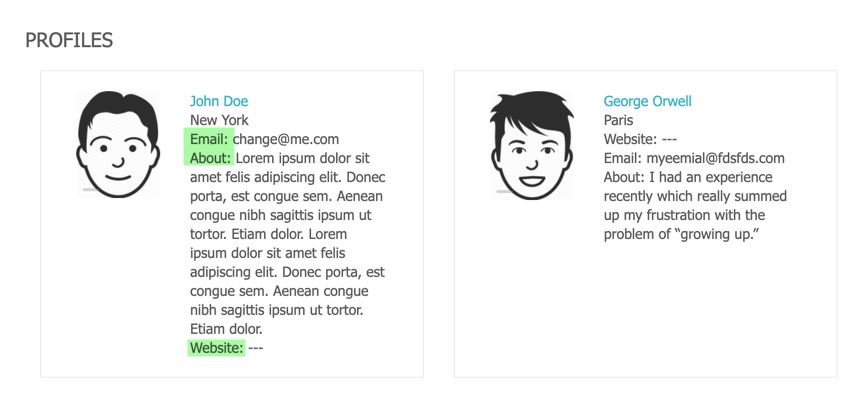 profile fields djcf