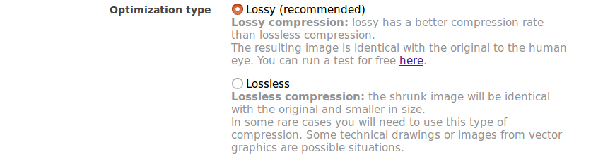 optimization settings