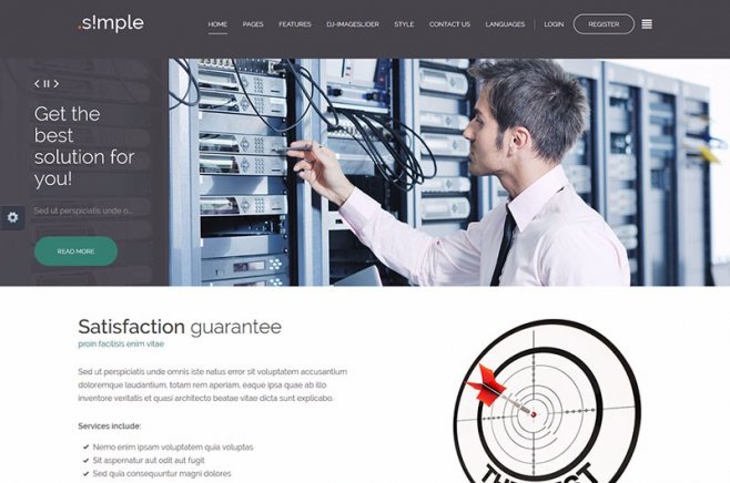 hosting joomla template