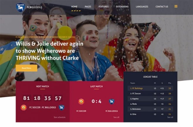 sport joomla template