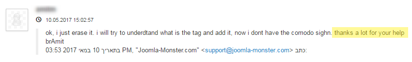 support joomla 7