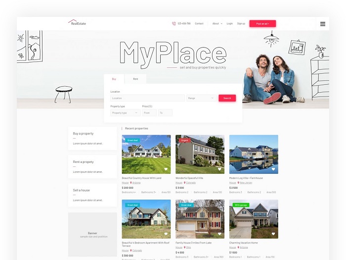 real estate joomla template discount