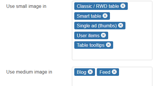 Classifieds template 3 standard sizes of adverts images