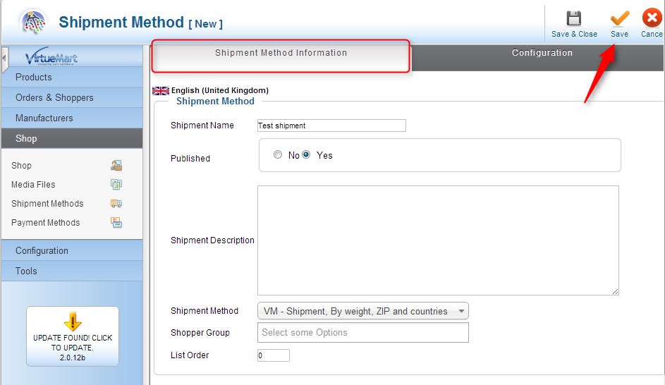 vm-createnew-shipment-method