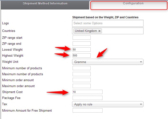 vm-shipment-configuration