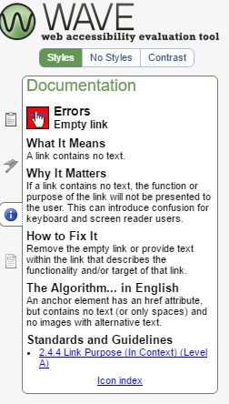 Web Accessibility evaluation tool