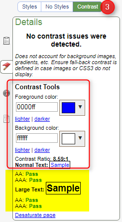 contrast wcag errors