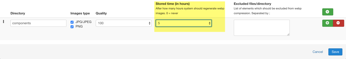 purge webp joomla plugin