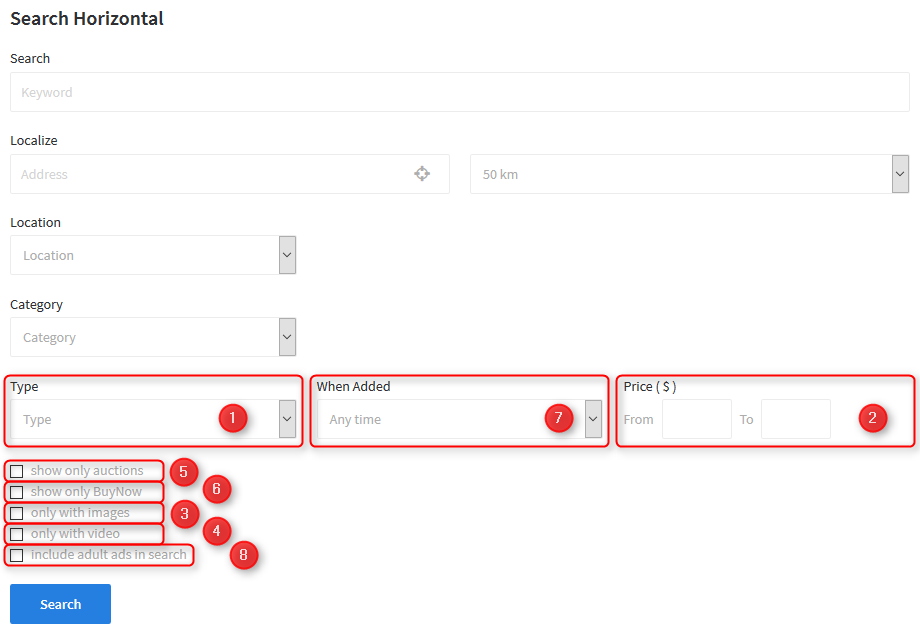 DJ-Classifieds Search Module