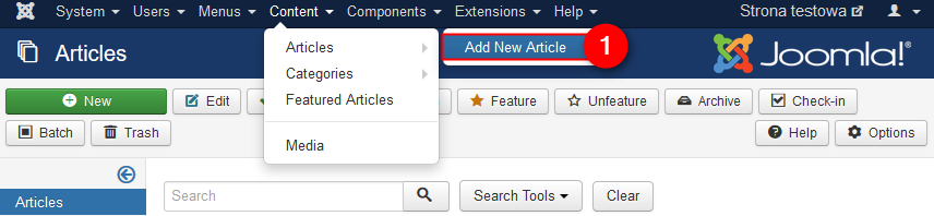 How to create Joomla article?