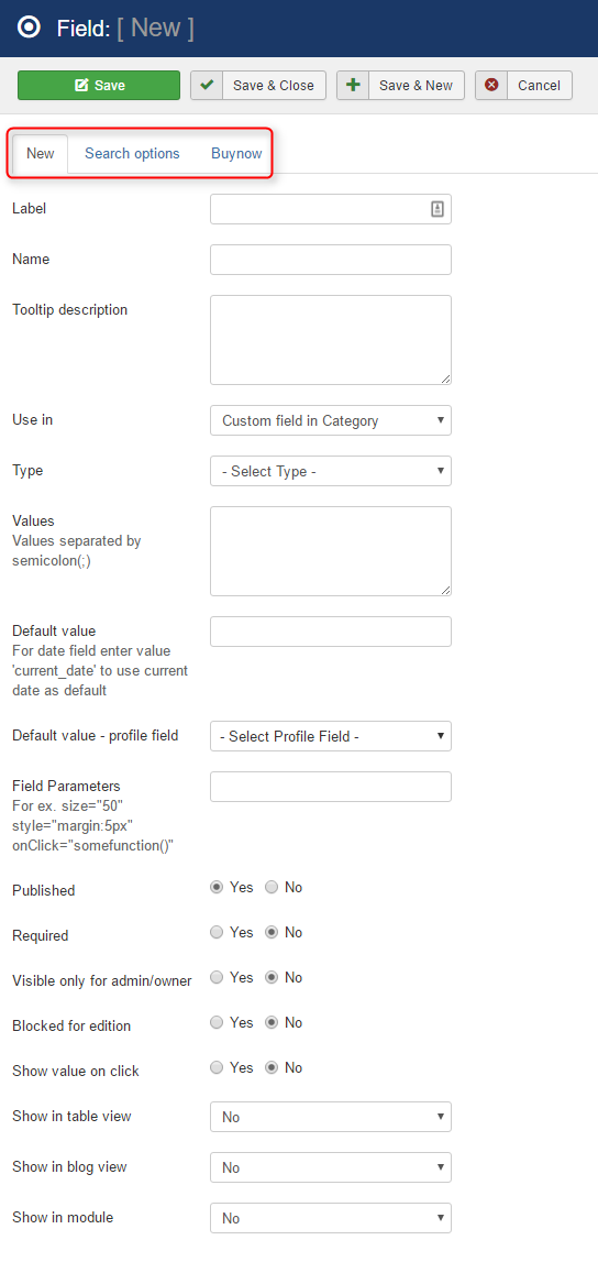 create custom field in classifieds template