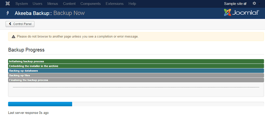 How to backup your Joomla site using AkeebaBackup?
