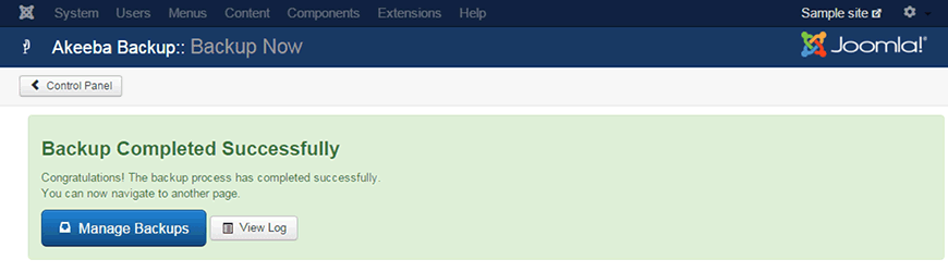 How to backup your Joomla site using AkeebaBackup?