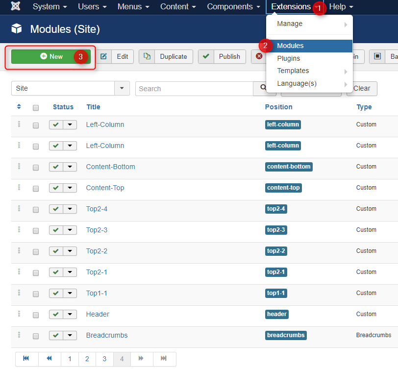 create new joomla module