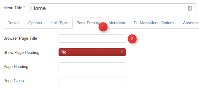 joomla home page title
