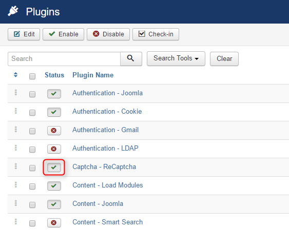 Joomla reCaptcha plugin