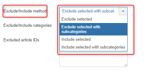 exclude include method djrev