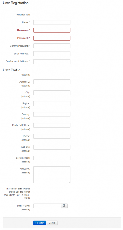 The usage of Joomla User Profile plugin