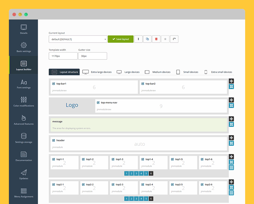 EF4 Layout Builder