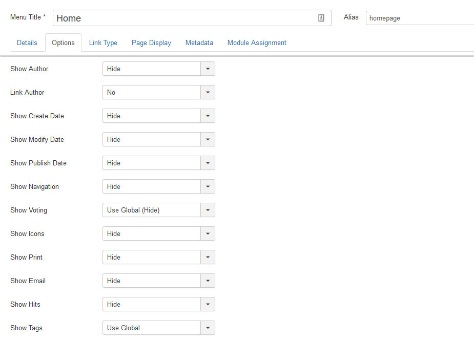 prev next Joomla article navigation