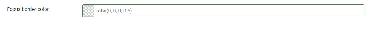 Focus border color option