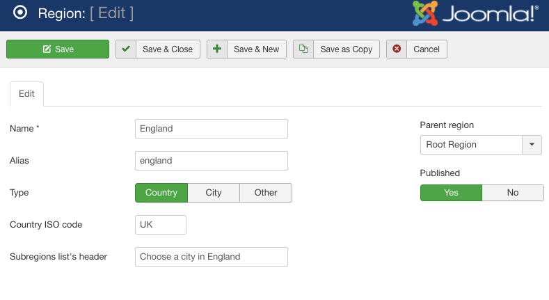 New regions layout backend