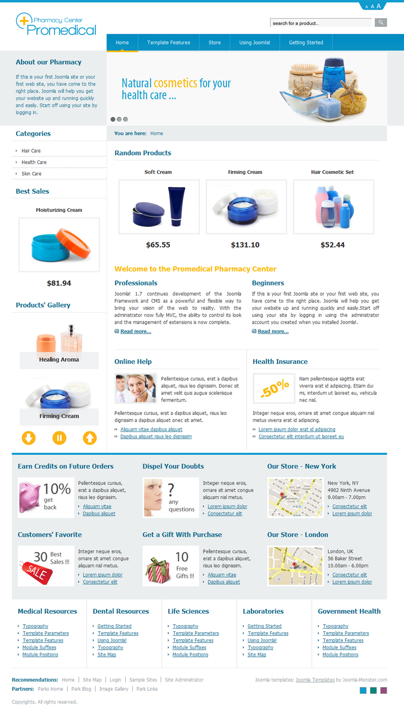 dj-promedical-store, blue template version