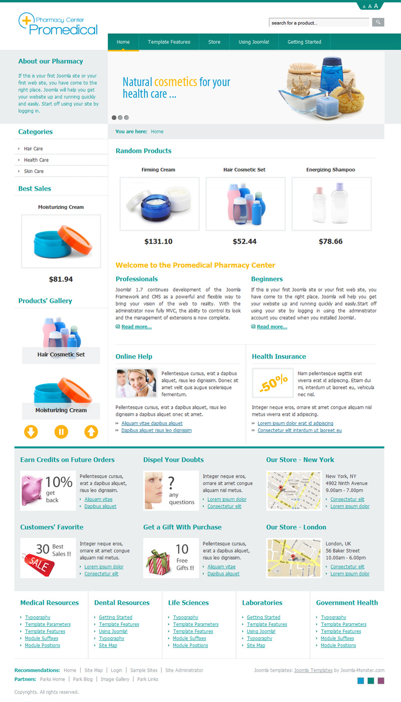 dj-promedical-store, green template version