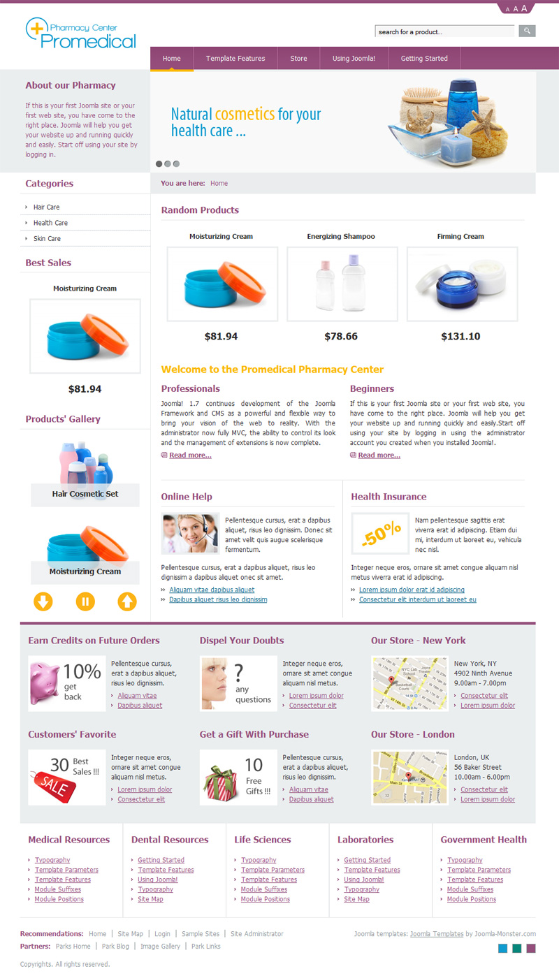 dj-promedical-store, purple template version