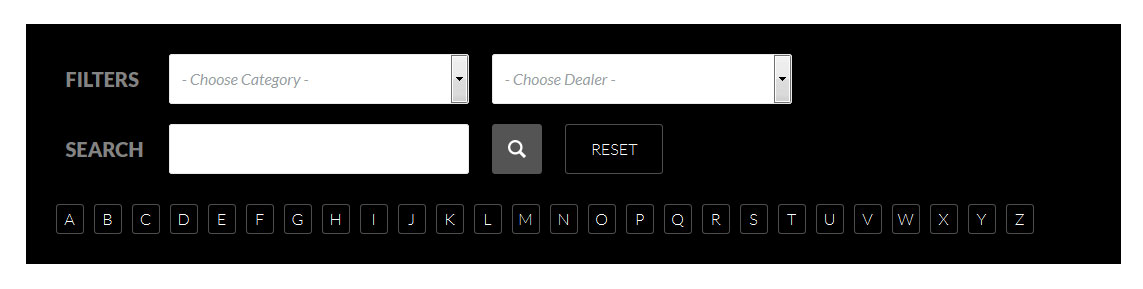 JM Car Dealer search bar