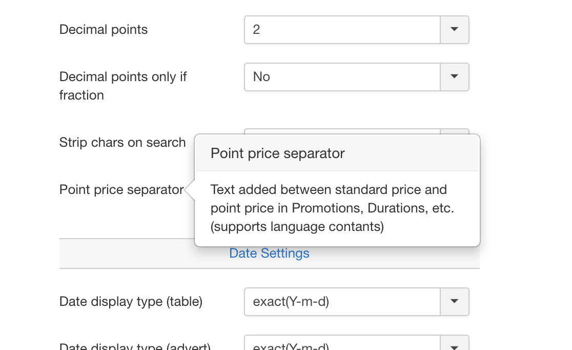 point price separator