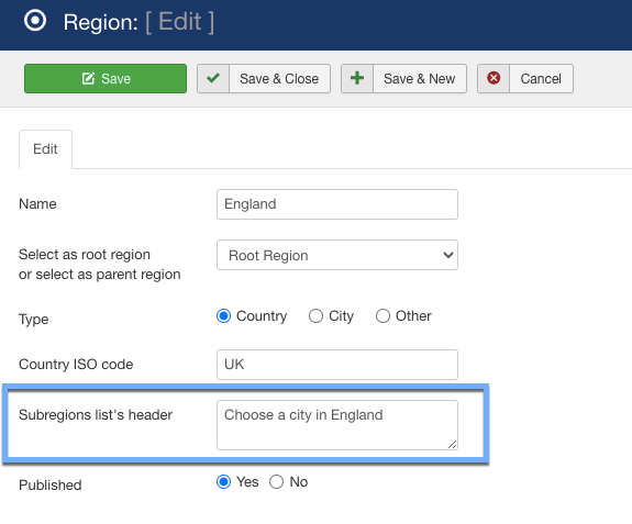 subregions lists header